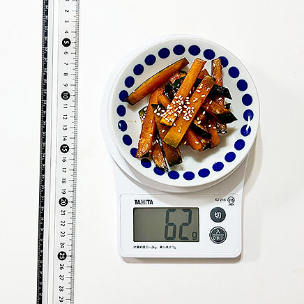 小皿1皿分のかぼちゃのきんぴら