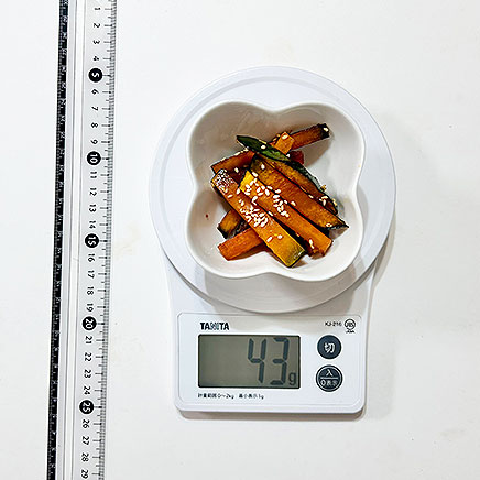 小鉢1杯分のかぼちゃのきんぴら