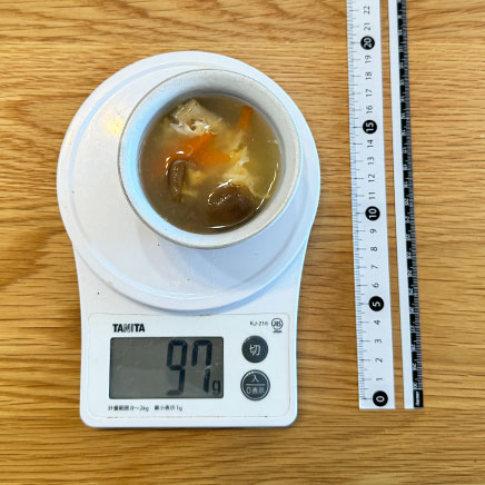 小鉢1杯分のひらたけと卵の中華スープ
