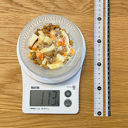 小鉢1杯分のゆで卵と納豆のマヨネーズ和え