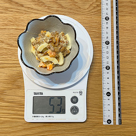 小鉢（小）1杯分のゆで卵と納豆のマヨネーズ和え