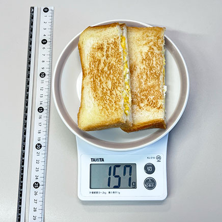 食パン2枚分の卵ホットサンド