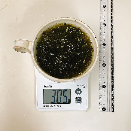 スープカップ1杯分のあおさのスープ