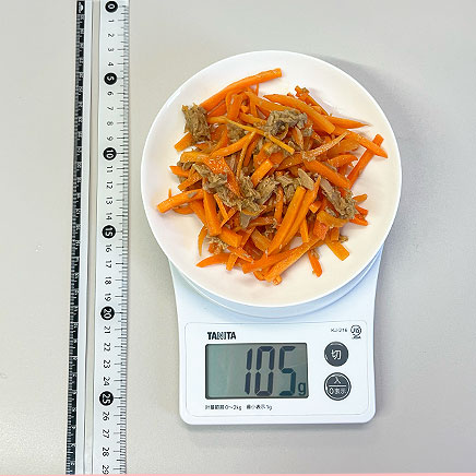 中皿1皿分のにんじんのツナ和え