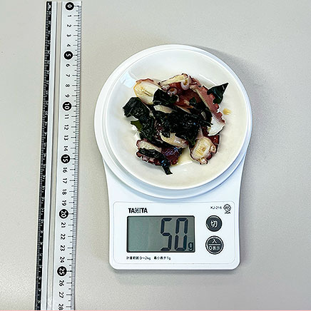 小皿1皿分のたことわかめの酢の物