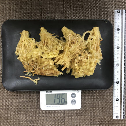 大皿１皿・1人前のえのきの天ぷら