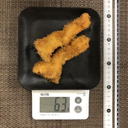 エリンギ1/2本分ののエリンギのフライ