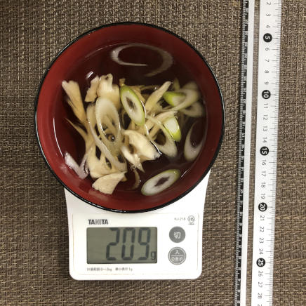 御椀1杯・1人前の舞茸のお吸い物