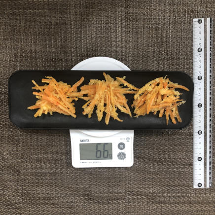 3個分の人参のかき揚げ