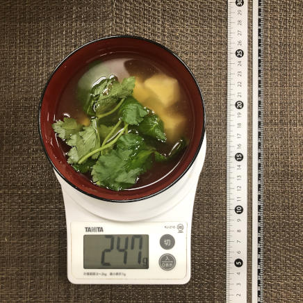 御椀1杯・1人前の豆腐のすまし汁