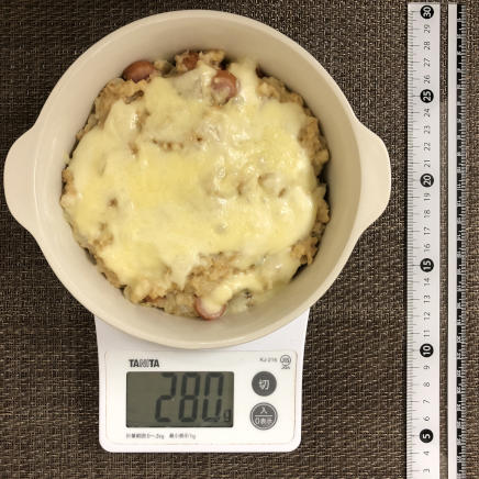 グラタン皿1皿・1人前のオートミールグラタン