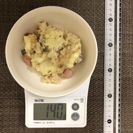 小皿1皿分ののオートミールグラタン