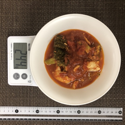 中皿1皿・1人前のささみのトマト煮