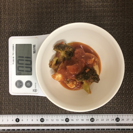 100g分のささみのトマト煮