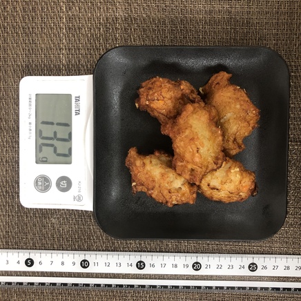 5個分のすり身の天ぷら