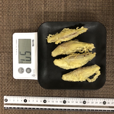 みょうが2本分・1人前のみょうがの天ぷら