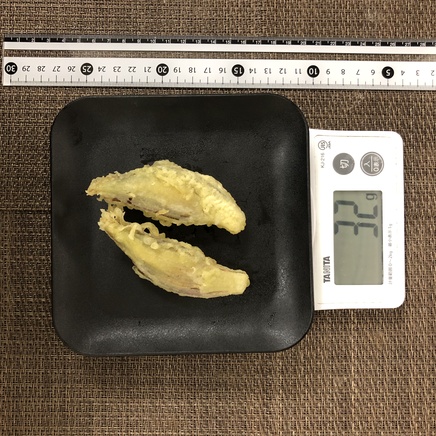 みょうが1本分のみょうがの天ぷら