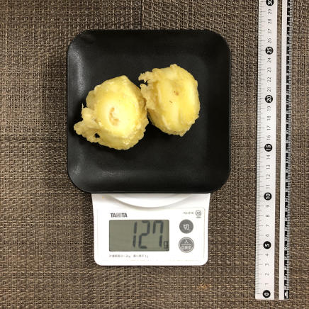 卵2個分・1人前のゆで卵の天ぷら