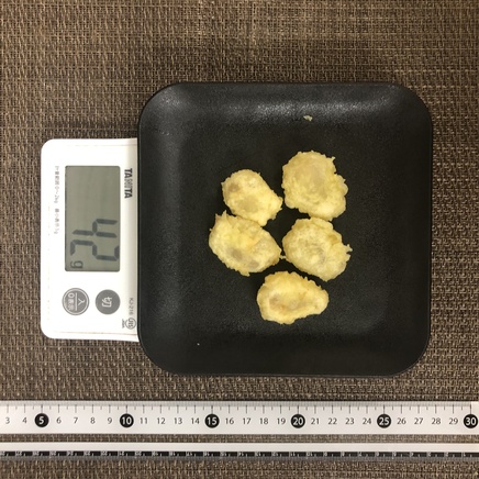 5粒分のらっきょうの天ぷら