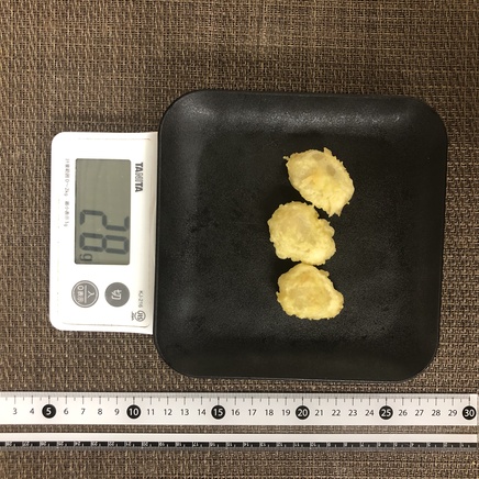 3粒分のらっきょうの天ぷら