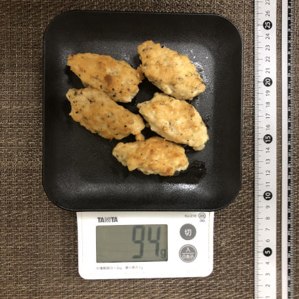 5個分の黒胡椒ガーリックナゲット