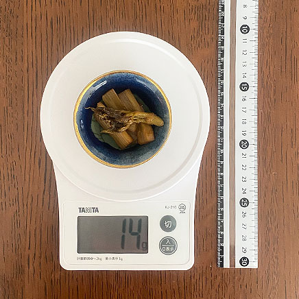 豆皿1皿分のうどの煮物