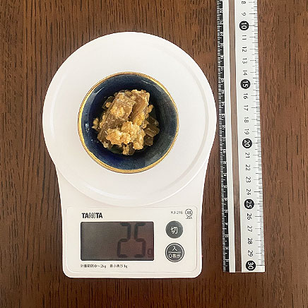 豆皿1皿分のうどの卵とじ