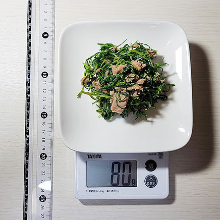 中皿1皿分のおかひじきとツナの和え物