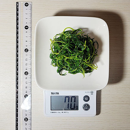 中皿1皿分のおかひじきのナムル