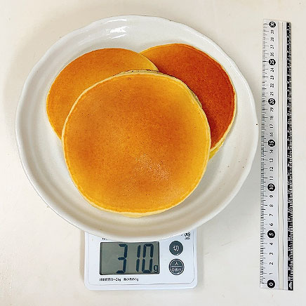 3枚分のおからパウダーのパンケーキ