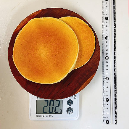 2枚分のおからパウダーのパンケーキ