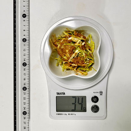 小鉢1杯分のキャベツのごまドレッシングサラダ