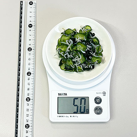 小皿1皿分のきゅうりとしらすの酢の物