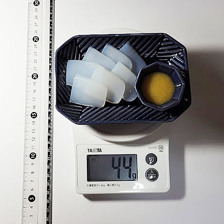 小皿1皿分のこんにゃくのお刺身