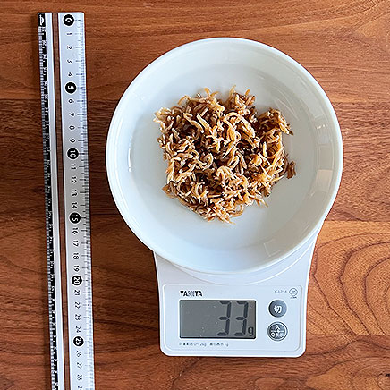 中皿1皿分のじゃこの佃煮