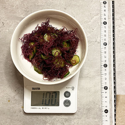 中皿1杯分のふのりの酢の物