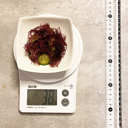 おつまみ皿1皿分のふのりの酢の物