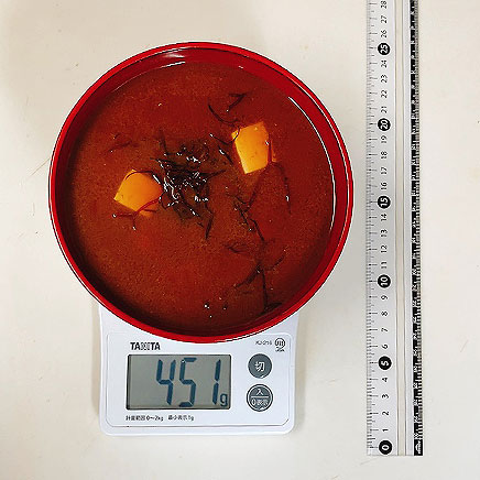 大椀1杯分のふのりの味噌汁