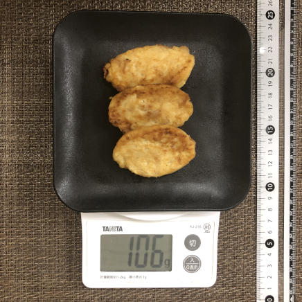 大きめ3個分の豆腐とツナのナゲット