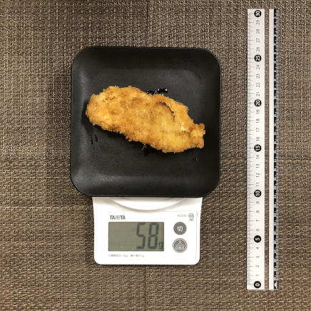 1枚分のささみの梅しそフライ