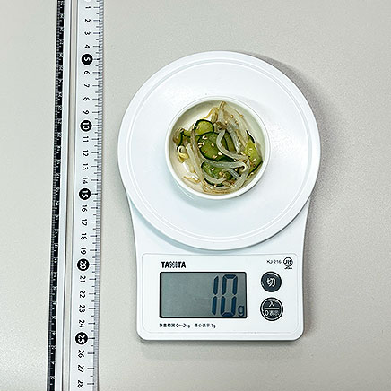 豆皿1皿分のもやしときゅうりの酢の物