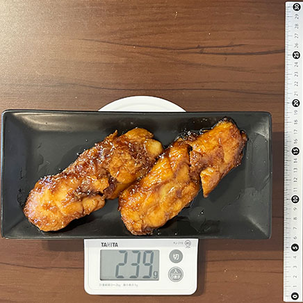 2切れ分のカレイの照り焼き