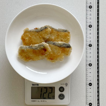 4切れ分のたらのパン粉焼き