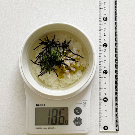 茶碗1杯分のすぐき茶漬け