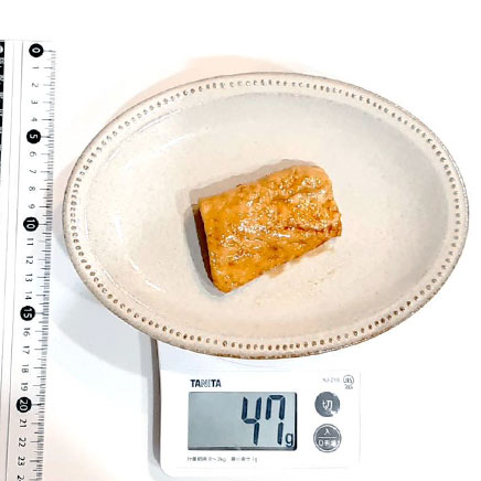 1切れ分のマグロの照り焼きステーキ