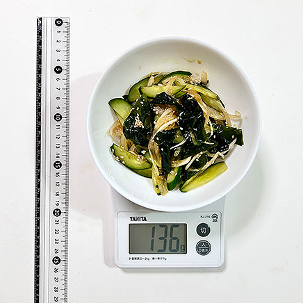 中皿1皿分のわかめサラダ