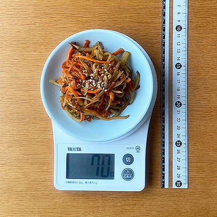 小皿1皿分の菊芋のきんぴら