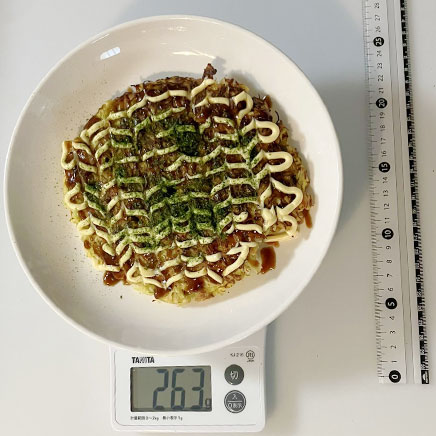 1枚分のオートミールのお好み焼き