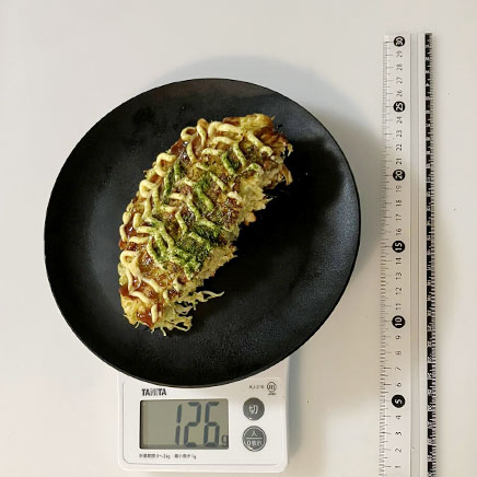 1/2枚分のオートミールのお好み焼き