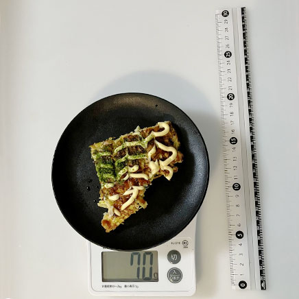 1/4枚分のオートミールのお好み焼き